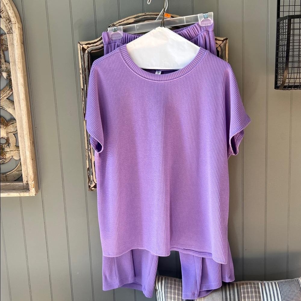 Scarlett Lavender Ribbed Top - Picture 6 of 6